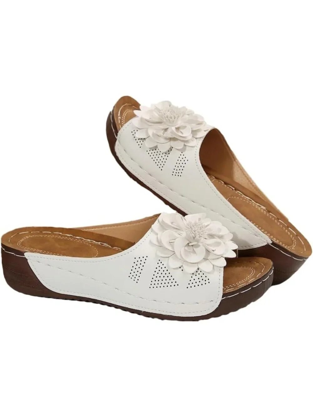 Stylish Women's Wedge Sandals - Floral Summer Open Toe Platform Shoes for Beach